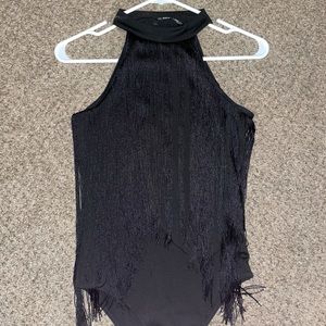 Western Boho Fringe Style Bodysuit